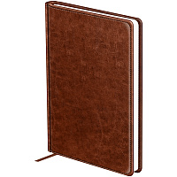 Ежедневник недатированный, А6, 160л., твердый переплет, кожзам, BG "Nebraska. Brown", коричневый фото Ежедневник недатированный, А6, 160л., твердый переплет, кожзам, BG "Nebraska. Brown", коричневый