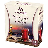 Чай АЗЕРЧАЙ "Армуду" черный с бергамотом, 100 пакетиков по 1,6 г, 420535 фото Чай АЗЕРЧАЙ "Армуду" черный с бергамотом, 100 пакетиков по 1,6 г, 420535