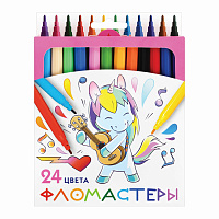 Фломастеры ПИФАГОР "ЕДИНОРОГ", 24 цвета, вентилируемый колпачок, 152450 фото Фломастеры ПИФАГОР "ЕДИНОРОГ", 24 цвета, вентилируемый колпачок, 152450