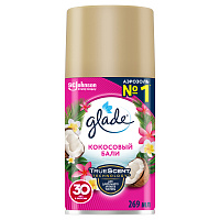 Сменный баллон 269 мл, GLADE "Кокосовый Бали" для автоматических освежителей, 864981 фото Сменный баллон 269 мл, GLADE "Кокосовый Бали" для автоматических освежителей, 864981