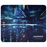 Коврик для мыши SONNEN "SINGULARITY", резина + ткань, 220х180х3 мм, 513293 фото Коврик для мыши SONNEN "SINGULARITY", резина + ткань, 220х180х3 мм, 513293