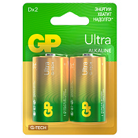 Батарейка GP Ultra G-Tech D (LR20) 13A алкалиновая, BC2 фото Батарейка GP Ultra G-Tech D (LR20) 13A алкалиновая, BC2