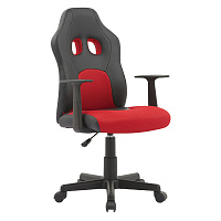 Кресло игровое Helmi HL-S12 "Mini", экокожа/ткань, черная/красная фото Кресло игровое Helmi HL-S12 "Mini", экокожа/ткань, черная/красная
