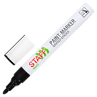 Маркер-краска лаковый (paint marker) 2-4 мм ЧЕРНЫЙ, НИТРО-ОСНОВА, STAFF PROFIT, для любых поверхностей, 152578 фото Маркер-краска лаковый (paint marker) 2-4 мм ЧЕРНЫЙ, НИТРО-ОСНОВА, STAFF PROFIT, для любых поверхностей, 152578