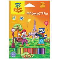 Фломастеры Мульти-Пульти "Енот во Франции", 12цв., смываемые, картон, европодвес фото Фломастеры Мульти-Пульти "Енот во Франции", 12цв., смываемые, картон, европодвес