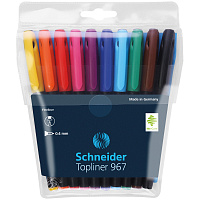 Набор капиллярных ручек Schneider "Topliner 967" 10цв., 0,4мм, европодвес фото Набор капиллярных ручек Schneider "Topliner 967" 10цв., 0,4мм, европодвес