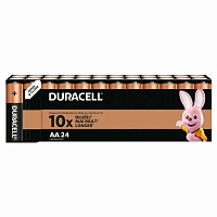 Батарейки КОМПЛЕКТ 24 шт., DURACELL Basic ОРИГИНАЛ, АА (LR6, 15А), алкалиновые, пальчиковые, Б0064986 фото Батарейки КОМПЛЕКТ 24 шт., DURACELL Basic ОРИГИНАЛ, АА (LR6, 15А), алкалиновые, пальчиковые, Б0064986