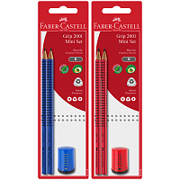 Набор карандашей ч/г Faber-Castell "Grip 2001" 2шт.+точилка, заточен., блистер фото Набор карандашей ч/г Faber-Castell "Grip 2001" 2шт.+точилка, заточен., блистер