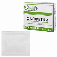 Салфетка марлевая стерильная NEW LIFE КОМПЛЕКТ 10 шт., 12 слоев, 10х10 см, плотность 36 (±2) г/м2, 148326 фото Салфетка марлевая стерильная NEW LIFE КОМПЛЕКТ 10 шт., 12 слоев, 10х10 см, плотность 36 (±2) г/м2, 148326