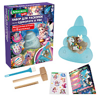 Набор для раскопок "Единороги и феи" 17x21,5 см, инструменты, тату, BRAUBERG KIDS, 665926