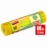 Мешки для мусора с завязками 60 л, в рулоне, 10 шт., ПСД 22 мкм, 58х68 см, "ПОЛОСАТИКИ", желтый/зеленый, Avikomp, 40226 фото Мешки для мусора с завязками 60 л, в рулоне, 10 шт., ПСД 22 мкм, 58х68 см, "ПОЛОСАТИКИ", желтый/зеленый, Avikomp, 40226