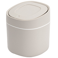 Контейнер, урна, ведерко для мусора с микролифтом НАСТОЛЬНОЕ, 2,8 л, 155х135 мм, серый, BOOMHOUSE (БУМХАУС), 238899