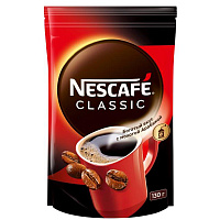 Кофе растворимый Nescafe "Classic", гранулированный/порошкообразный, с молотым, мягкая упаковка, 130г фото Кофе растворимый Nescafe "Classic", гранулированный/порошкообразный, с молотым, мягкая упаковка, 130г