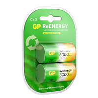 Батарейки аккумуляторные GP ReEnergy Ni-Mh КОМПЛЕКТ 2 шт., С (HR14), 3000 mAh, 300CHCRGY-2CRCB2 фото Батарейки аккумуляторные GP ReEnergy Ni-Mh КОМПЛЕКТ 2 шт., С (HR14), 3000 mAh, 300CHCRGY-2CRCB2