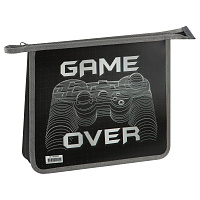 Папка для тетрадей 2 отделения, ArtSpace "Game Over", А5, пластик, на молнии фото Папка для тетрадей 2 отделения, ArtSpace "Game Over", А5, пластик, на молнии