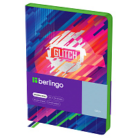 Ежедневник недатированный, А5, 136л., кожзам, Berlingo "Glitch", зеленый срез, с рисунком фото Ежедневник недатированный, А5, 136л., кожзам, Berlingo "Glitch", зеленый срез, с рисунком