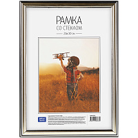 Рамка пластиковая 21*30см, OfficeSpace, №2, серебро фото Рамка пластиковая 21*30см, OfficeSpace, №2, серебро