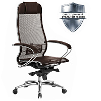 Кресло офисное МЕТТА "SAMURAI" S-1.04, сверхпрочная ткань-сетка, темно-коричневое фото Кресло офисное МЕТТА "SAMURAI" S-1.04, сверхпрочная ткань-сетка, темно-коричневое