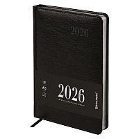 Ежедневник датированный 2026, А5, 138х213 мм, BRAUBERG "Impression", под кожу, черный, 117510 фото Ежедневник датированный 2026, А5, 138х213 мм, BRAUBERG "Impression", под кожу, черный, 117510
