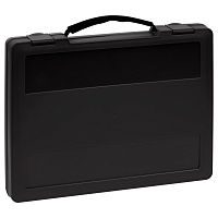 Портфель СТАММ с выдвижной ручкой, 270*350*45мм, черный фото Портфель СТАММ с выдвижной ручкой, 270*350*45мм, черный
