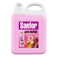Средство для мытья пола Санфор Цветочный фреш 5 л универсальное