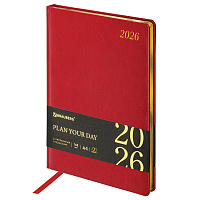 Ежедневник датированный 2026 БОЛЬШОЙ ФОРМАТ 210х297 мм, А4, BRAUBERG "Iguana", под кожу, красный, 117246 фото Ежедневник датированный 2026 БОЛЬШОЙ ФОРМАТ 210х297 мм, А4, BRAUBERG "Iguana", под кожу, красный, 117246