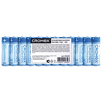 Батарейки алкалиновые "пальчиковые" КОМПЛЕКТ 12 шт., CROMEX Alkaline, AA (LR6,15A), спайка, 456258 фото Батарейки алкалиновые "пальчиковые" КОМПЛЕКТ 12 шт., CROMEX Alkaline, AA (LR6,15A), спайка, 456258