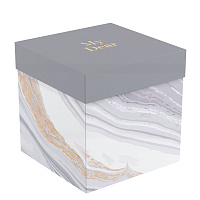 Коробка складная подарочная MESHU "Marble", (15*15*15см), отд фольгой фото Коробка складная подарочная MESHU "Marble", (15*15*15см), отд фольгой