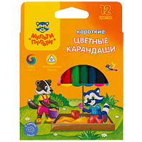 Карандаши цветные Мульти-Пульти "Приключения Енота", 12цв., короткие, заточен., картон, европодвес фото Карандаши цветные Мульти-Пульти "Приключения Енота", 12цв., короткие, заточен., картон, европодвес