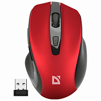 Мышь беспроводная DEFENDER Prime MB-053, USB, 5 кнопок + 1 колесо-кнопка, оптическая, красная, 52052 фото Мышь беспроводная DEFENDER Prime MB-053, USB, 5 кнопок + 1 колесо-кнопка, оптическая, красная, 52052