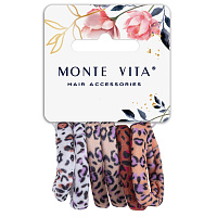 Резинки для волос НАБОР 6 шт., мягкие, medium size, с принтом, MONTE VITA, 457070 фото Резинки для волос НАБОР 6 шт., мягкие, medium size, с принтом, MONTE VITA, 457070