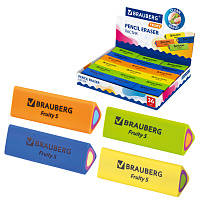 Ластик BRAUBERG "Fruity S", 44х15х15 мм, цвет ассорти, треугольный, 228713 фото Ластик BRAUBERG "Fruity S", 44х15х15 мм, цвет ассорти, треугольный, 228713