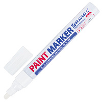 Маркер-краска лаковый (paint marker) 4 мм, БЕЛЫЙ, НИТРО-ОСНОВА, алюминиевый корпус, BRAUBERG PROFESSIONAL PLUS, 151444 фото Маркер-краска лаковый (paint marker) 4 мм, БЕЛЫЙ, НИТРО-ОСНОВА, алюминиевый корпус, BRAUBERG PROFESSIONAL PLUS, 151444