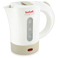 Чайник TEFAL KO120130, 0,5 л, 650 Вт, закрытый нагревательный элемент, пластик, бело-бежевый, 7211001544 фото Чайник TEFAL KO120130, 0,5 л, 650 Вт, закрытый нагревательный элемент, пластик, бело-бежевый, 7211001544