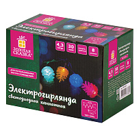 Электрогирлянда-нить комнатная "Шишки" 4,3 м, 30 LED, мультицветная, 220 V, ЗОЛОТАЯ СКАЗКА, 591267 фото Электрогирлянда-нить комнатная "Шишки" 4,3 м, 30 LED, мультицветная, 220 V, ЗОЛОТАЯ СКАЗКА, 591267