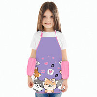 Фартук с нарукавниками для уроков труда ЮНЛАНДИЯ, регулировка по росту, 46х54 см, "Best fellows", 273630
