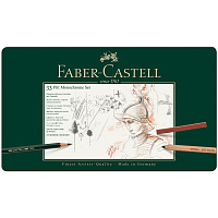 Набор художественных изделий Faber-Castell Pitt Monochrome 33 предмета фото Набор художественных изделий Faber-Castell Pitt Monochrome 33 предмета