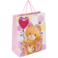 Пакет подарочный (1 штука) 26x13x32 см, ЗОЛОТАЯ СКАЗКА "Lovely Kitty", глиттер, белый/розовый, 608242 фото Пакет подарочный (1 штука) 26x13x32 см, ЗОЛОТАЯ СКАЗКА "Lovely Kitty", глиттер, белый/розовый, 608242