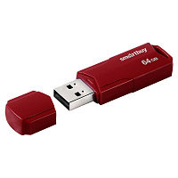 Память Smart Buy "Clue" 64GB, USB 2.0 Flash Drive, бордовый фото Память Smart Buy "Clue" 64GB, USB 2.0 Flash Drive, бордовый