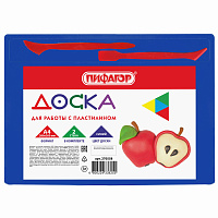 Доска для лепки с 2 стеками А4, 280х200 мм, синяя, ПИФАГОР, 270558 фото Доска для лепки с 2 стеками А4, 280х200 мм, синяя, ПИФАГОР, 270558