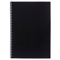Тетрадь обложка пластик, А4, 80 л., гребень, клетка, HATBER, "VELVET" Черная, 081566, 80Т4В1гр_01601 фото Тетрадь обложка пластик, А4, 80 л., гребень, клетка, HATBER, "VELVET" Черная, 081566, 80Т4В1гр_01601