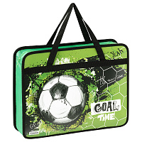Папка с ручками А4 ArtSpace "Goal", пластик, на молнии, 75мм фото Папка с ручками А4 ArtSpace "Goal", пластик, на молнии, 75мм