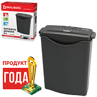 Уничтожитель (шредер) BRAUBERG S6-S, 1 уровень секретности, полоски 8 мм, 6 листов, корзина 7,5 литров, 531087 фото Уничтожитель (шредер) BRAUBERG S6-S, 1 уровень секретности, полоски 8 мм, 6 листов, корзина 7,5 литров, 531087
