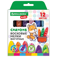 Восковые мелки фигурные BRAUBERG KIDS "Батоны", 12 цветов, 273093 фото Восковые мелки фигурные BRAUBERG KIDS "Батоны", 12 цветов, 273093