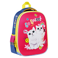 Ранец ArtSpace School Friend "Cute Cats" 39*30*18см, 2 отделения, 2 кармана, анатомическая спинка фото Ранец ArtSpace School Friend "Cute Cats" 39*30*18см, 2 отделения, 2 кармана, анатомическая спинка