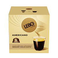 Кофе в капсулах LEBO "Americano" для кофемашин Dolce Gusto, 16 порций фото Кофе в капсулах LEBO "Americano" для кофемашин Dolce Gusto, 16 порций