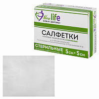 Салфетка марлевая стерильная NEW LIFE КОМПЛЕКТ 10 шт., 12 слоев, 5х5 см, плотность 36 (±2) г/м2, 150684 фото Салфетка марлевая стерильная NEW LIFE КОМПЛЕКТ 10 шт., 12 слоев, 5х5 см, плотность 36 (±2) г/м2, 150684
