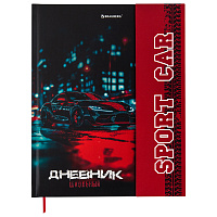 Дневник 1-11 класс 48 л., твердый, BRAUBERG, матовая ламинация, магнитный клапан, закладка-ляссе, с подсказом, "Авто", 107246