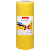 Салфетки для уборки OfficeClean, 25*25, вискоза, желтые, 30шт., в рулоне фото Салфетки для уборки OfficeClean, 25*25, вискоза, желтые, 30шт., в рулоне