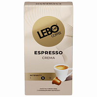Кофе в капсулах LEBO "Espresso Crema" для кофемашин Nespresso, 10 порций фото Кофе в капсулах LEBO "Espresso Crema" для кофемашин Nespresso, 10 порций